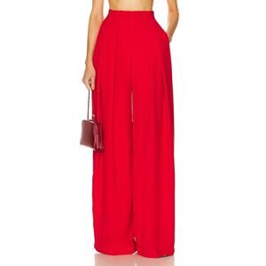 Monot Full Leg Red Crepe Pant Size 8